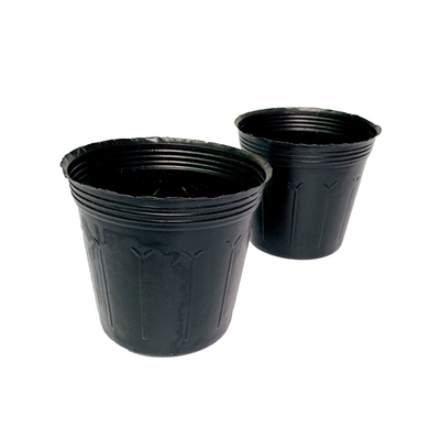 黒いプラスチック柔らかい花の養樹園の鍋の紫外線処置