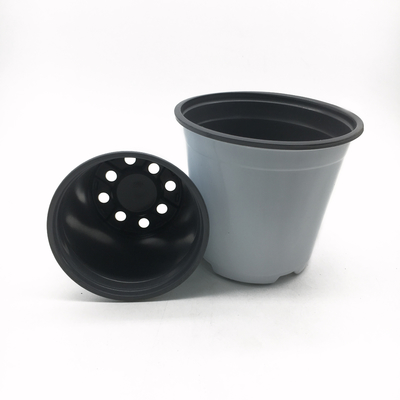 円柱0.5L小型白いプラスチック植木鉢の容易な移植