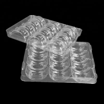 12パックのMacaronのまめの皿を包む正方形の折りたたみプラスチックMacaron