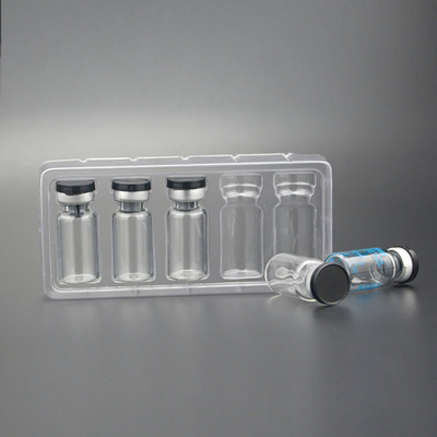 エコフレンドリー透明型PETアンプル 梱包用トレイ 10ml ボトルボックス