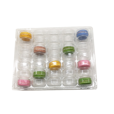 Macaronのパッキングのための明確なポリ塩化ビニール ペット プラスチック皿を包む5x7 35pcs Macaron