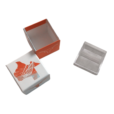 包む2 PCチョコレート プラスチック明確な内部のクラフト紙箱を印刷する
