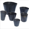 Soft and thin plastic nursery pot clear transparent and  black color