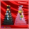 多機能の黒い9箱の層のプラスチックmacaronタワー包装箱の正方形のmacaronタワー中国製