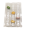 折る3x8 24pcsプラスチックMacaronの包装のハマグリの貝の皿明確なポリ塩化ビニール ペット