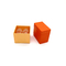 美しいオレンジ クラフト紙のMacaron包装箱の再生利用できる紫外線コーティング2pcs