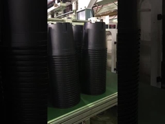 園芸のための鍋赤い円形のプラスチック植木鉢の養樹園の鍋