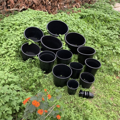 耐久性 硬いプラスチック 3 ガロン 黒い 花の植物ポット PP / HDPE の大きな保育ポット