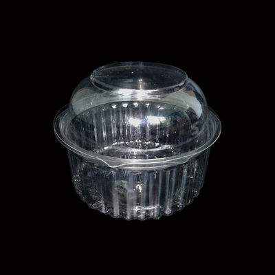 サラダと野菜の包装のための生物分解性18cm食品グレードのPETプラスチックトレイ