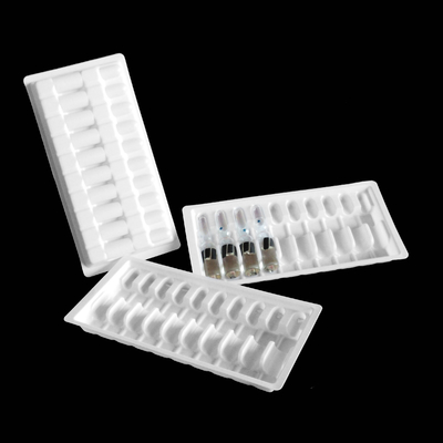 10ml薬剤のびんAPETの白いプラスチックまめの包装のガラスびんのホールダーの皿