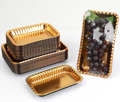Customizable Design Recyclable PET Heat Sealing Chocolate and Macaron Packaging Trays for Fruits and Cakes