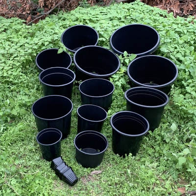 耐久性 硬いプラスチック 3 ガロン 黒い 花の植物ポット PP / HDPE の大きな保育ポット