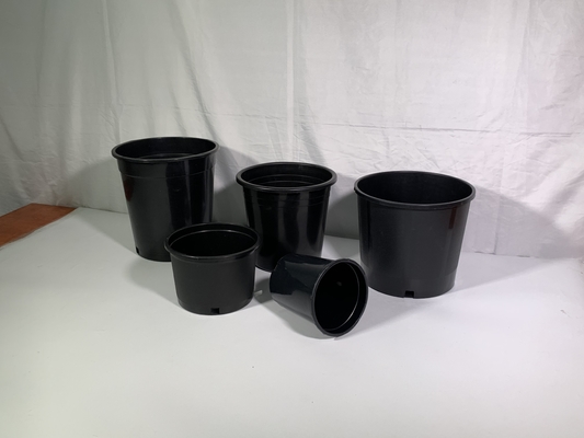 耐久性 硬いプラスチック 3 ガロン 黒い 花の植物ポット PP / HDPE の大きな保育ポット