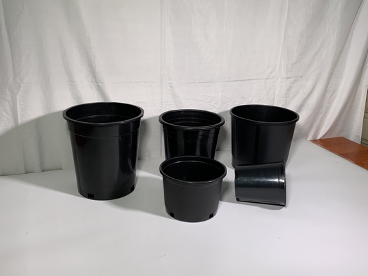 耐久性 硬いプラスチック 3 ガロン 黒い 花の植物ポット PP / HDPE の大きな保育ポット