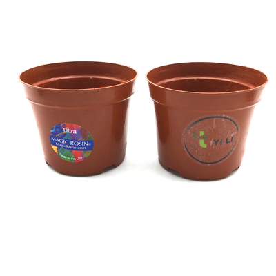 涙に耐えるプラスチック製の花瓶 ガロン 植物の苗木鉢 ラベル付き