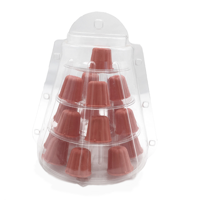 ミニ クリア プラスチック 4 Tiers Canele Tower Stand For Display Canele / Macaron And Cake Decoration ミニ クリア プラスチック 4 Tiers Canele Tower スタンド ディスプレイ キャンネル / マカロン ケーキ 飾り付け