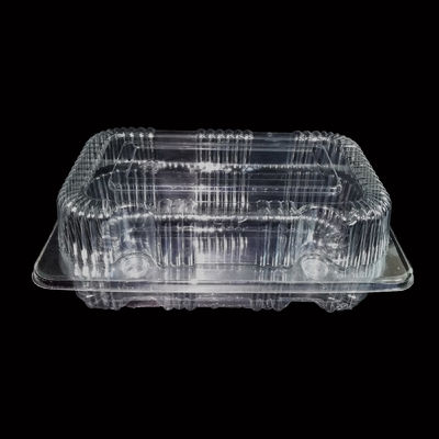 サラダと野菜の包装のための生物分解性18cm食品グレードのPETプラスチックトレイ