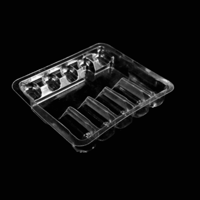 透明なPVCPETPPクラムシェルパッケージ 紙のカード挿入付きのプラスチックブリスターアンプルのトレイ