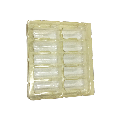 白いプラスチック製のアンプルのトレイ 梱包 10ml ガラスボトル トレイ プラスチック製のアンプルの箱