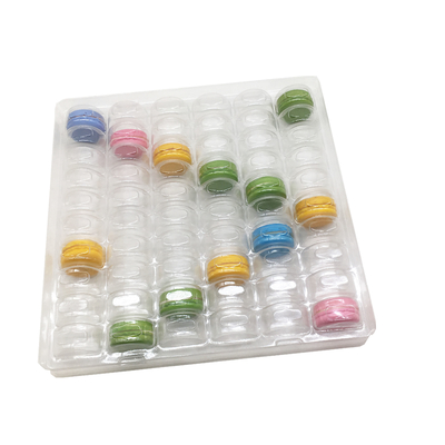透明なプラスチックマカロンの包装 ブリスター 6 X 10 配置 60 セル マカロンの包装トレイ