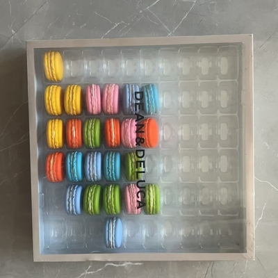 12 PCS PET プラスチック マカロンの容器 プリント処理