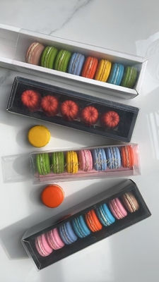 12 PCS PET プラスチック マカロンの容器 プリント処理