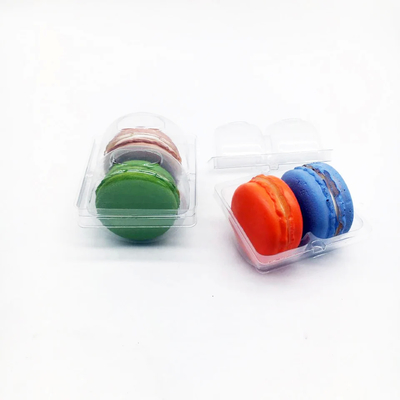 スナップオン 閉め式 プラスチック マカロンのパッケージ 安全な輸送のために10個