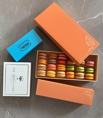 フランス製 パンケーキ マカロン 包装箱 透明 ブリスター 食品 箱 凸版 印刷