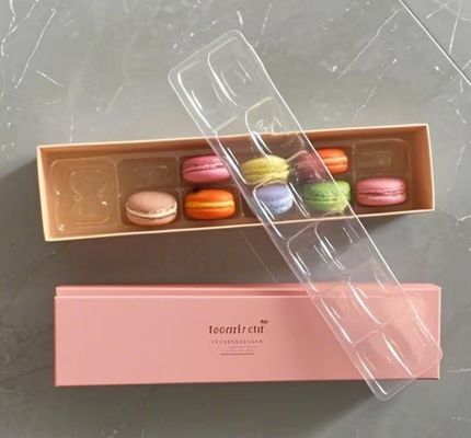 食品包装用の透明な環境に優しいカスタマイズ可能なマカロンのプラスチックトレイ