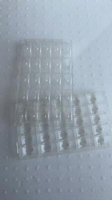 25 マカロンプラスチックトレイ - 食品グレードのPET,0.55mm厚さ,再利用可能なマカロンパッケージトレイ