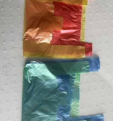 HDPE Plastic Bag with High Impact Resistance Recyclable and Customized Logo for Supermarket Shopping