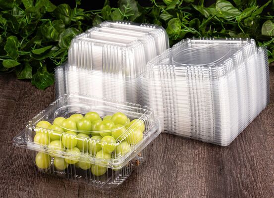 Customized Design Recyclable PET Heat Sealing Fruit Packaging Box for Tomato and Blueberry