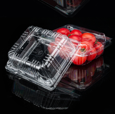 Fruit packaging plastic boxes, disposable food vacuum-sealed transparent fruit cutting packaging for takeout, box for street vending, special for stalls