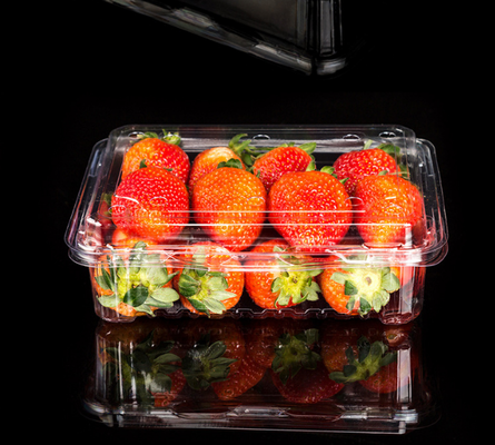Full-box with lid disposable transparent packaging box for fruits and vegetables; transparent packaging box for fresh meat, food and fruits; plastic box