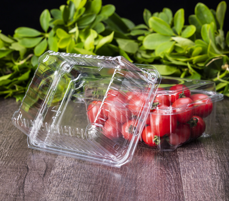 Full-box with lid disposable transparent packaging box for fruits and vegetables; transparent packaging box for fresh meat, food and fruits; plastic box