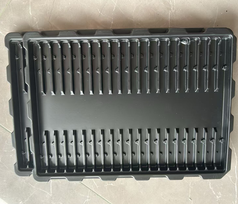 Wholesale Black PS 40-grid 63*14*15 Anti-static Tray for Circuit Board and Jewelry Display Blister Packaging