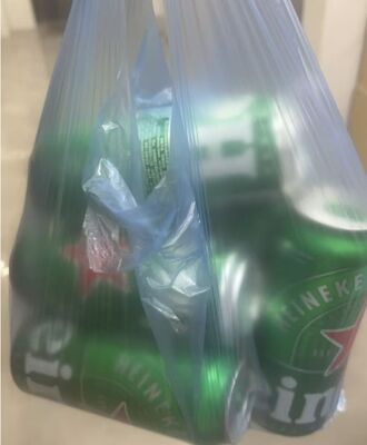 スーパーマーケット向け、耐衝撃性に優れリサイクル可能な素材を使用したカスタムパッケージHDPEトートバッグ