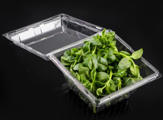 透明な果物包装箱のための熱密封性のあるリサイクル可能なPETブリスターパッケージ