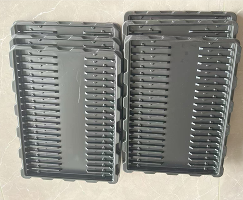 電子部品およびリチウム電池用カスタムブラックPS帯電防止ブリスタートレイ
